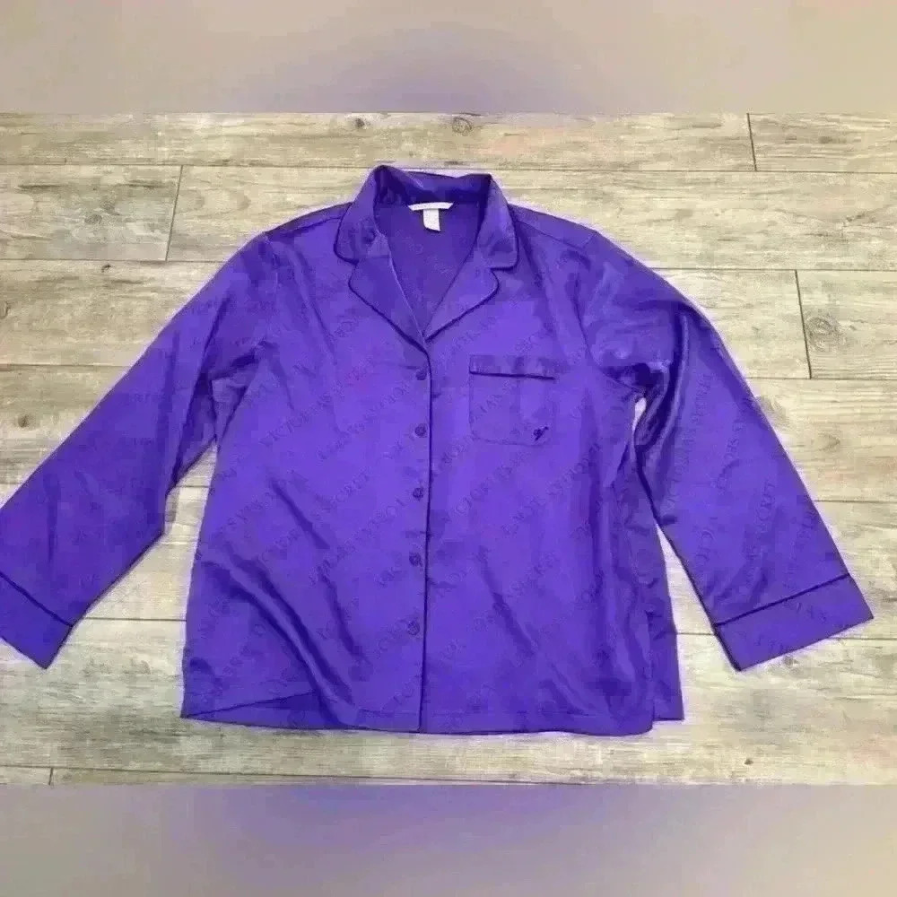 Victorias Secret Purple 2 Piece PJ Set Size Medium - Picture 8 of 16